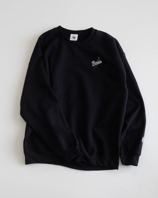 Rose Crew Sweatshirts Black