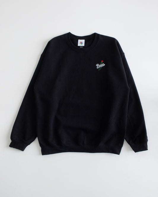 Rose Crew Sweatshirts Black