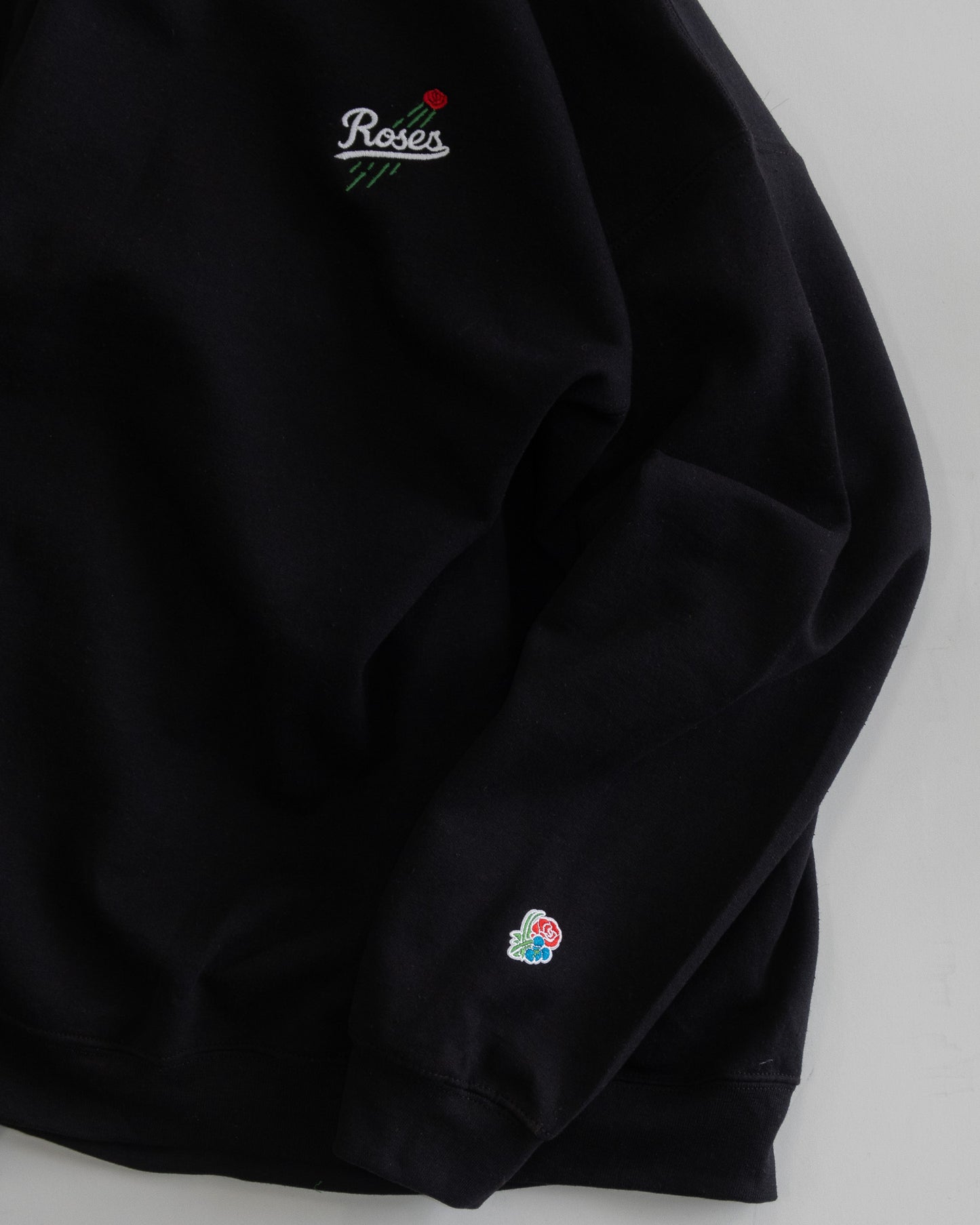 Rose Crew Sweatshirts Black
