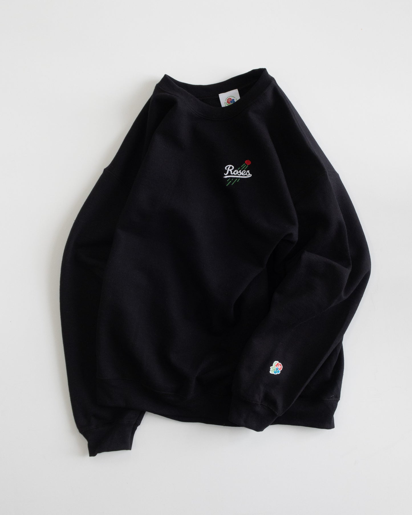 Rose Crew Sweatshirts Black