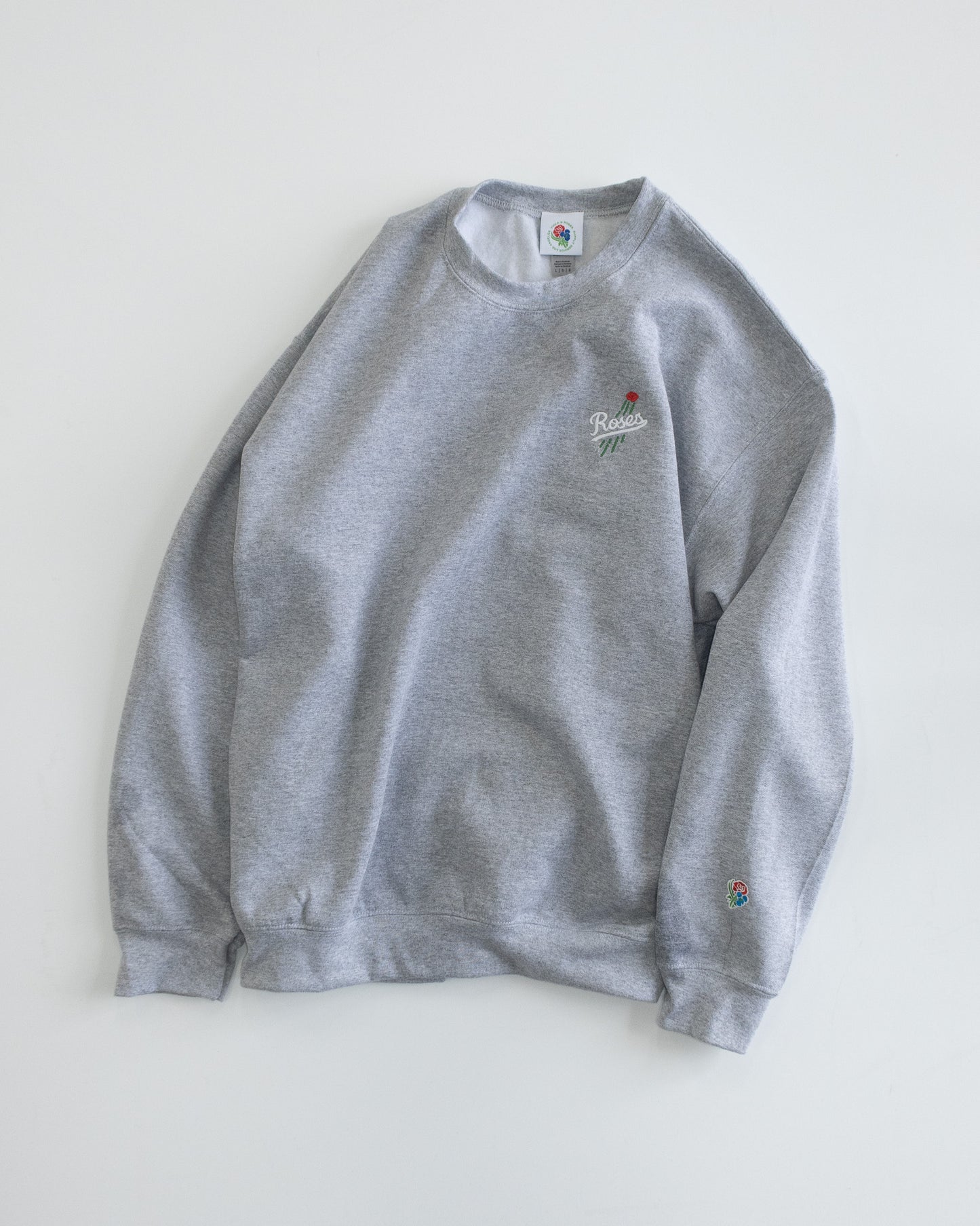 Rose Crew Sweatshirts Grey
