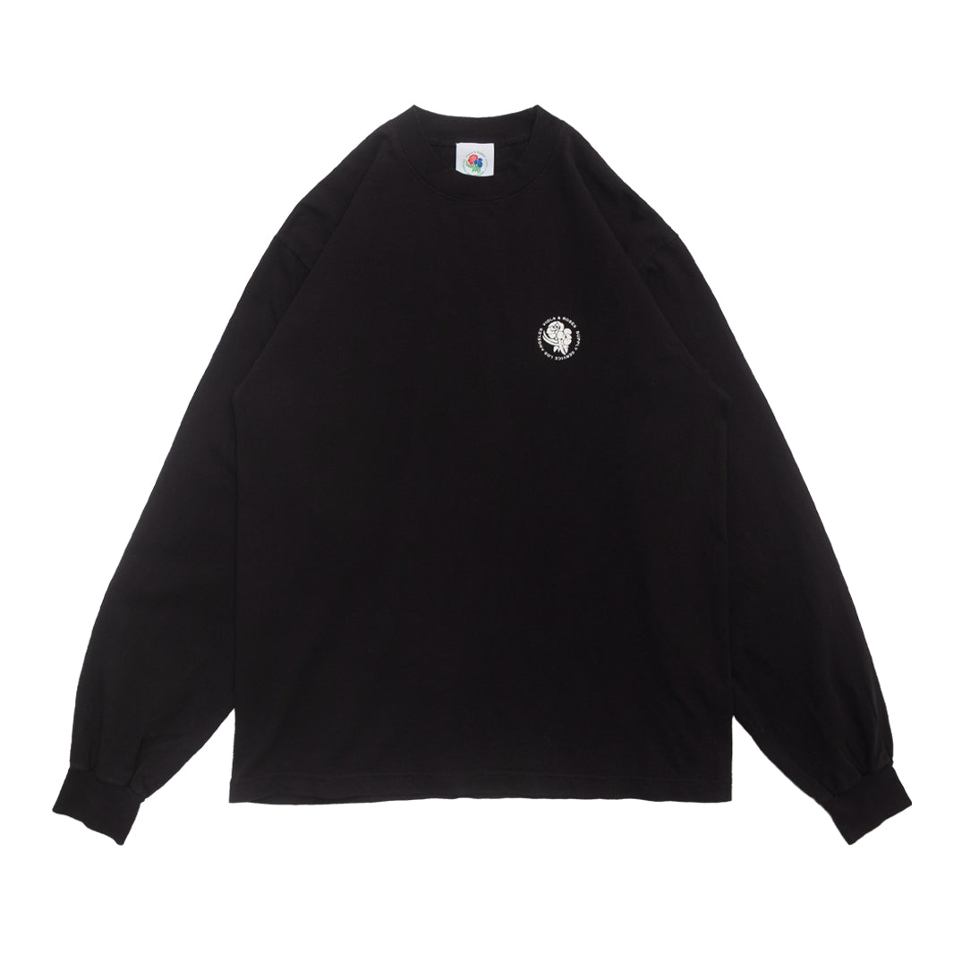 Box Typo L/S Tee Black