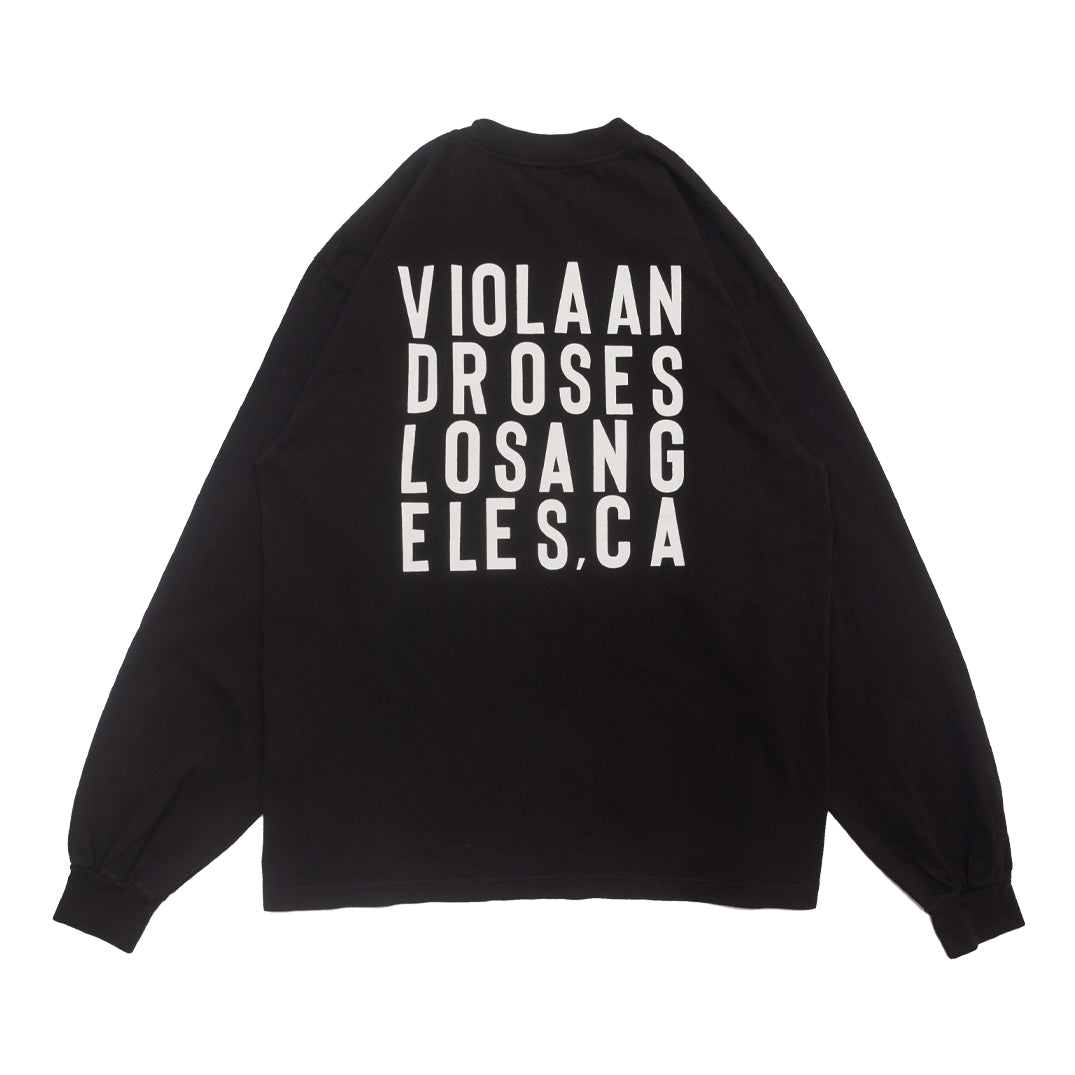 Box Typo L/S Tee Black