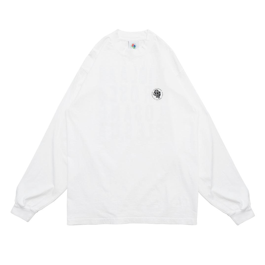 Box Typo L/S Tee White