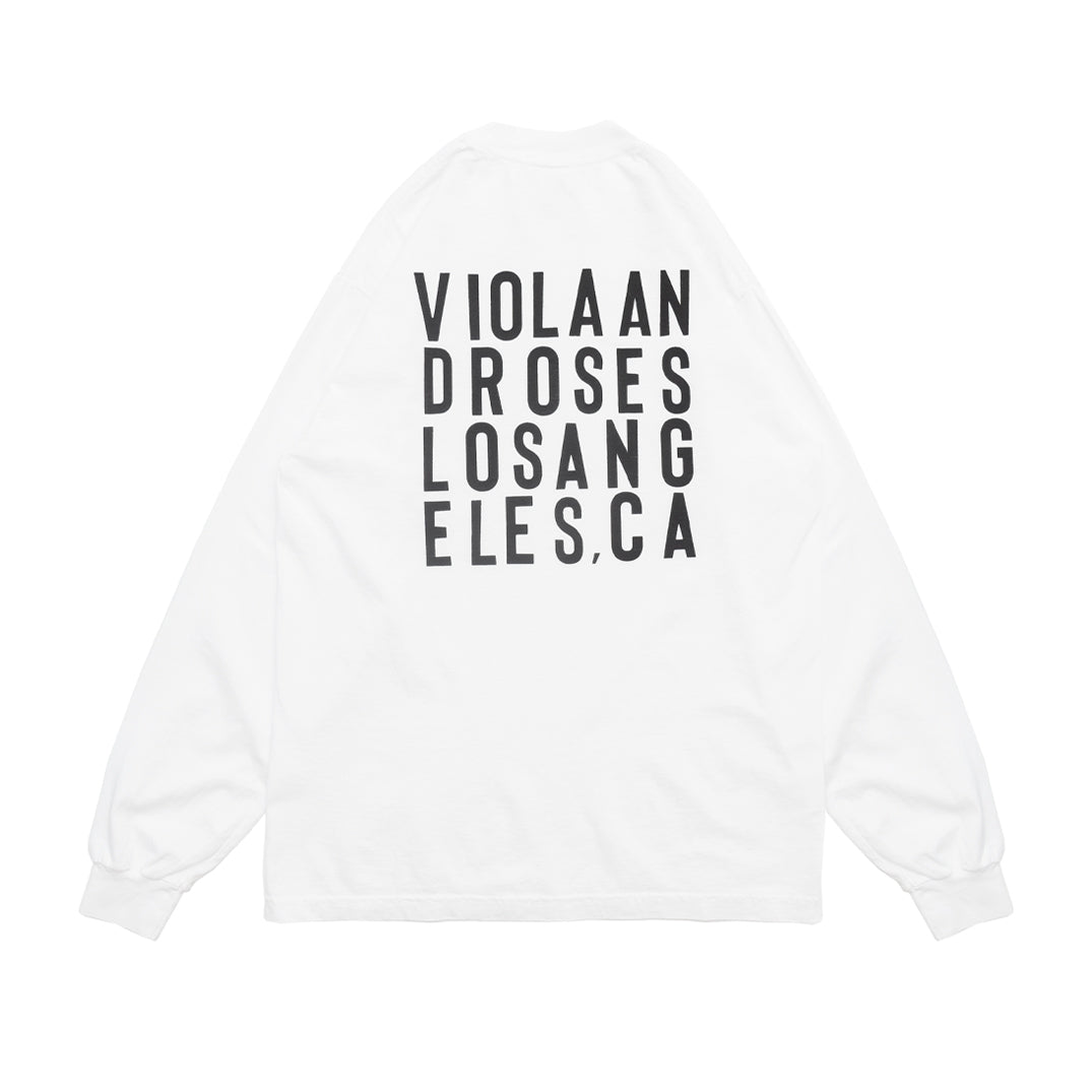Box Typo L/S Tee White