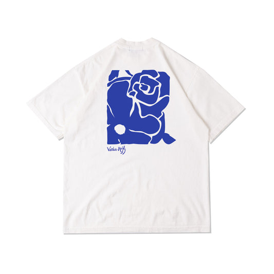 Viola and Roses Stamp flower White