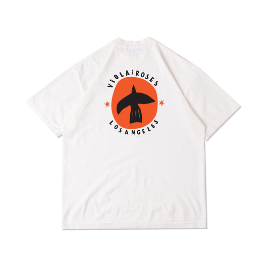 Viola and Roses Bird Tee White