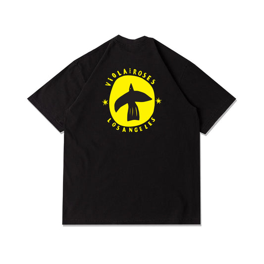 Viola and Roses Bird Tee Black