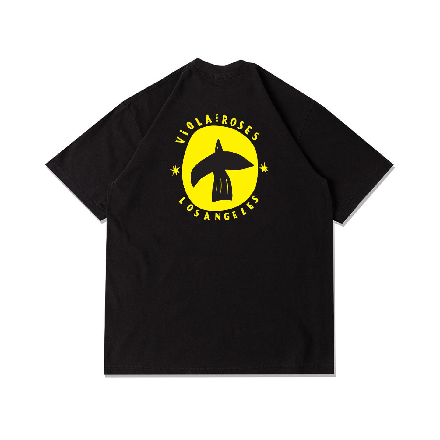 Viola and Roses Bird Tee Black