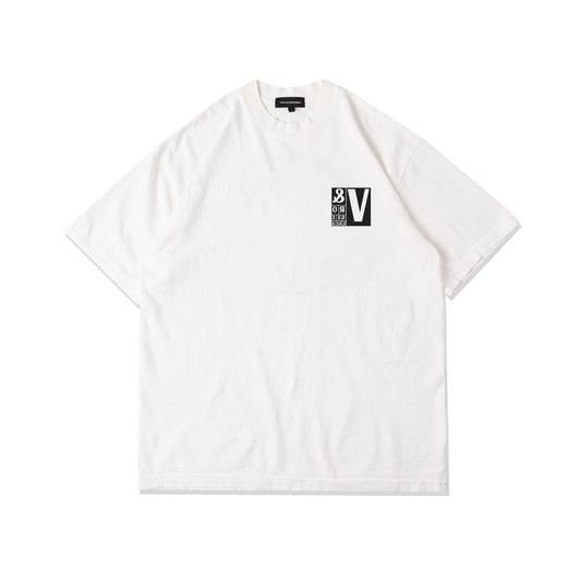 Viola and Roses V Block Tee White