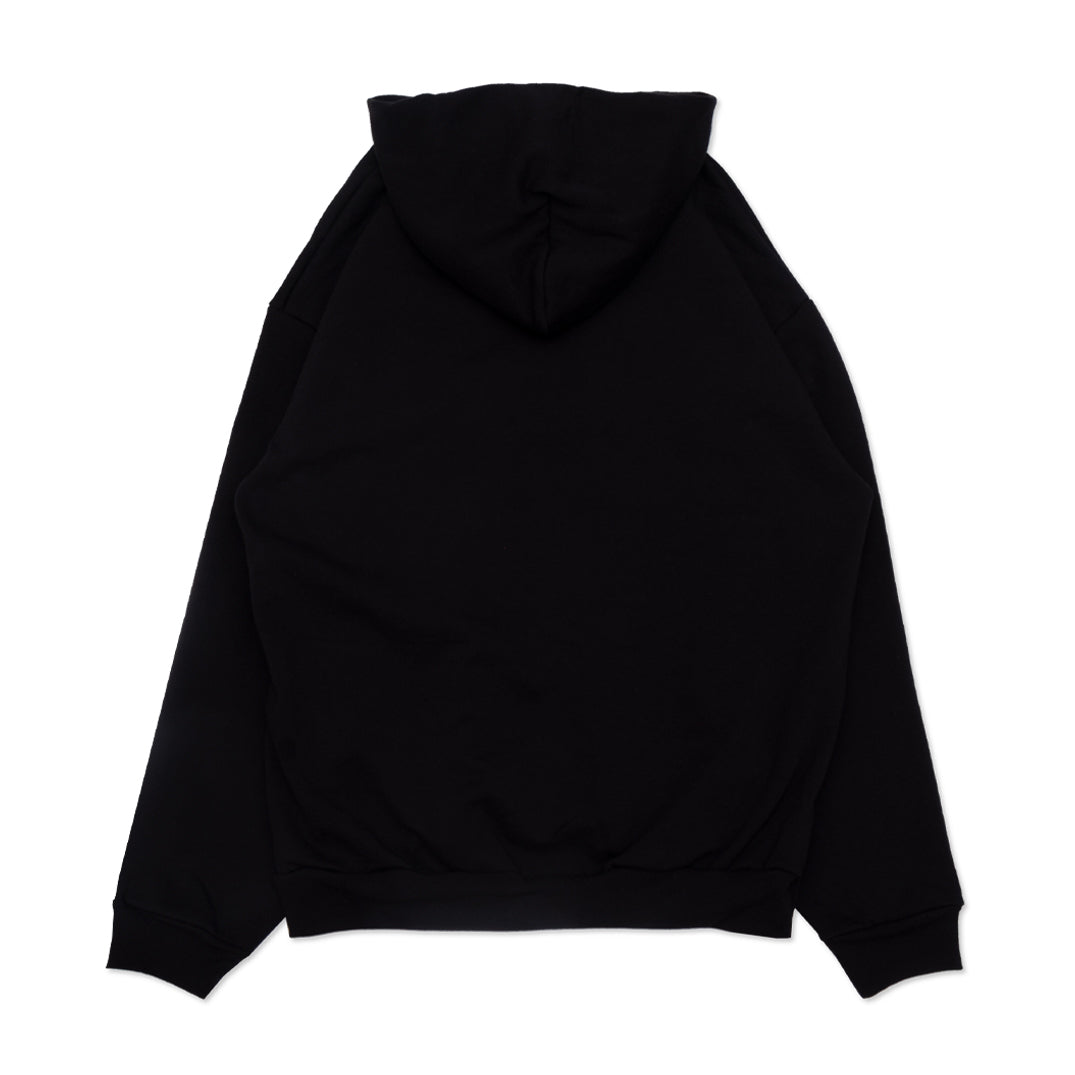 Viola and Roses Heavy Weight Hoodie Black