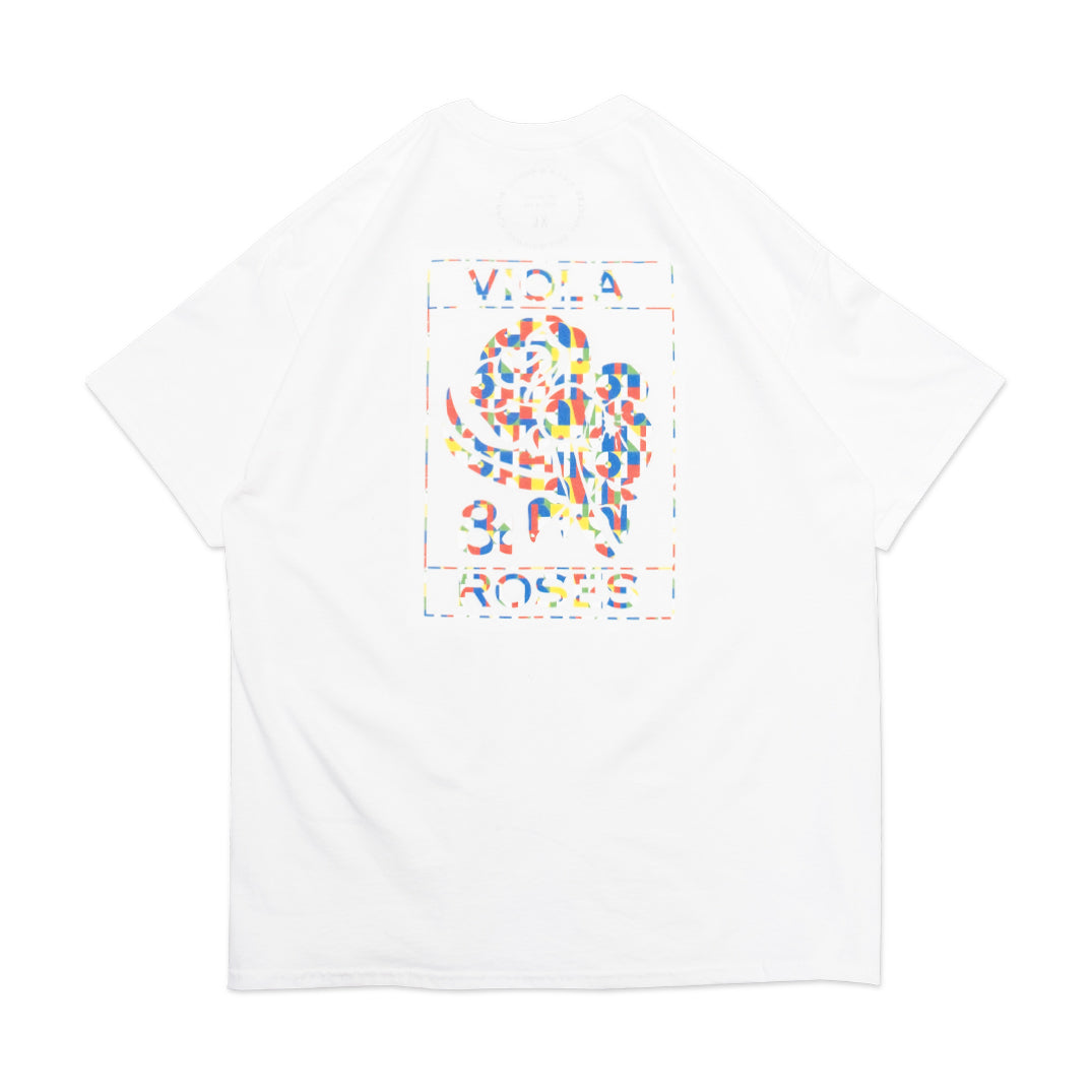 0021SS22 S/S TEE WHITE WITH RED