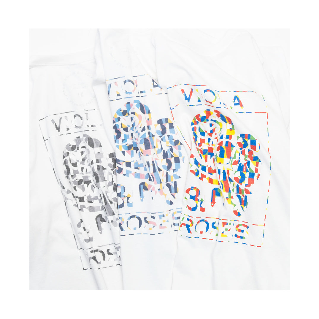 0021SS22 S/S TEE WHITE WITH RED