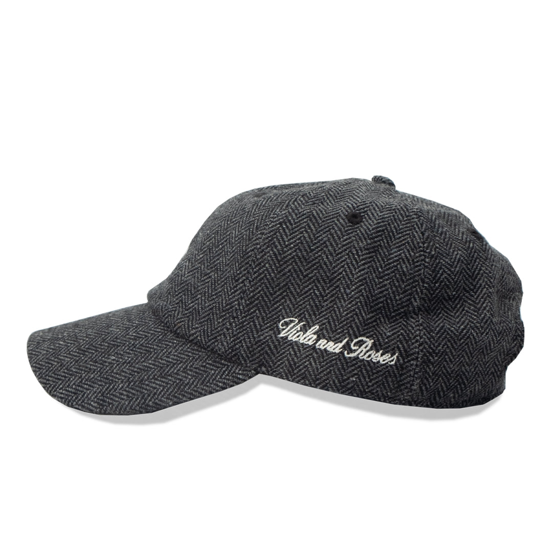 001 PLAID CAP GREY