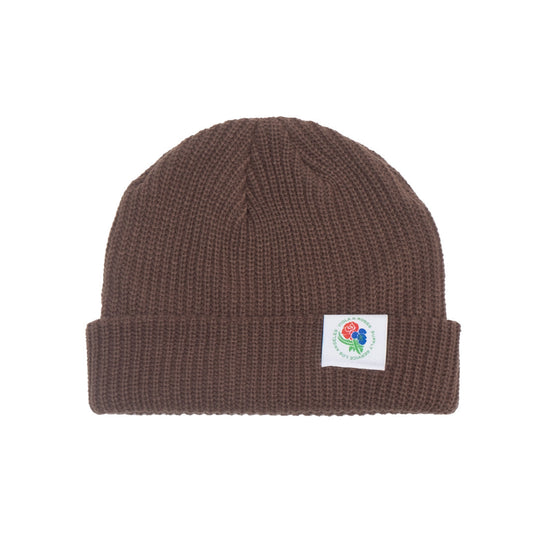 VR Labeled Cable Beanie Brown