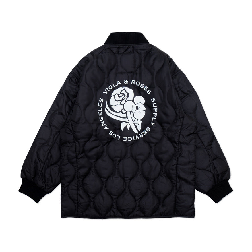 VR QUILTED JACKET WITH CRACKED PRINT COYOTE