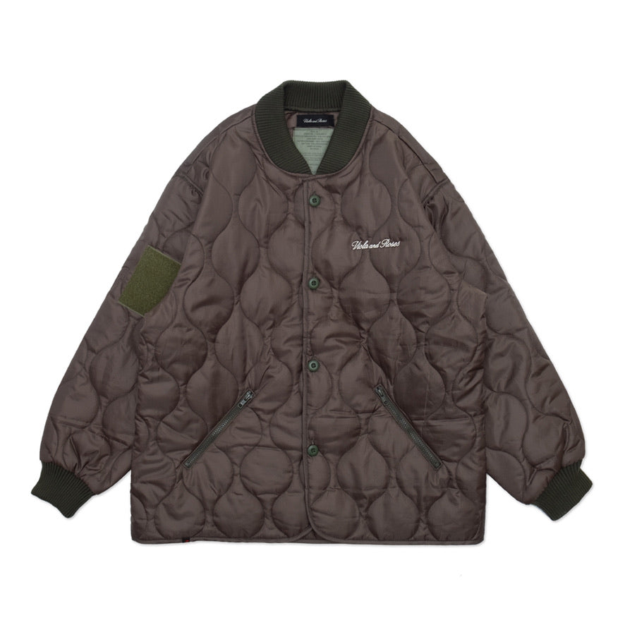 VR QUILTED JACKET WITH CRACKED PRINT COYOTE