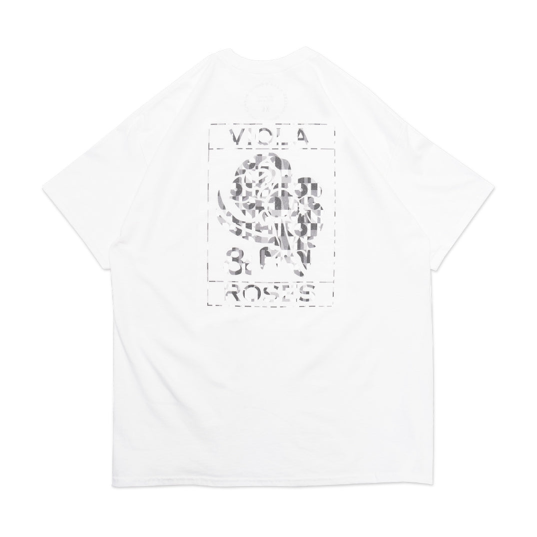 0021SS22 S/S TEE WHITE WITH GREY