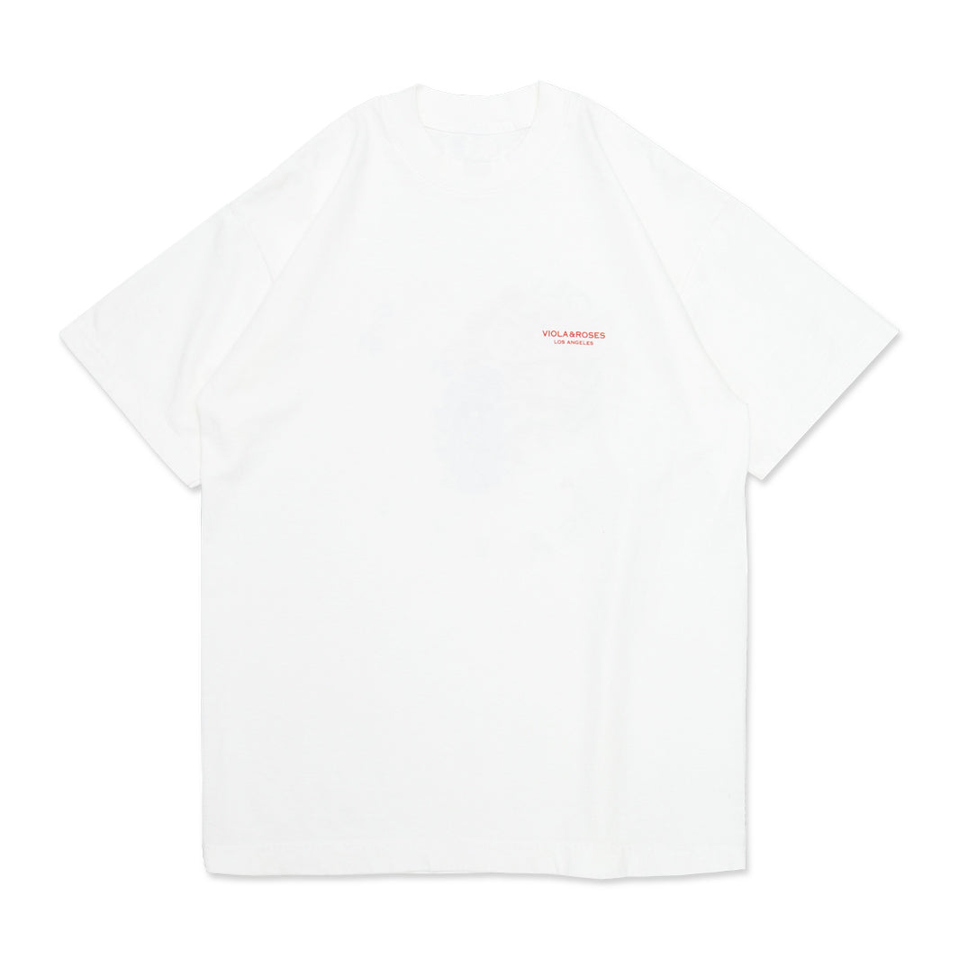 0021SS22 S/S TEE WHITE WITH RED