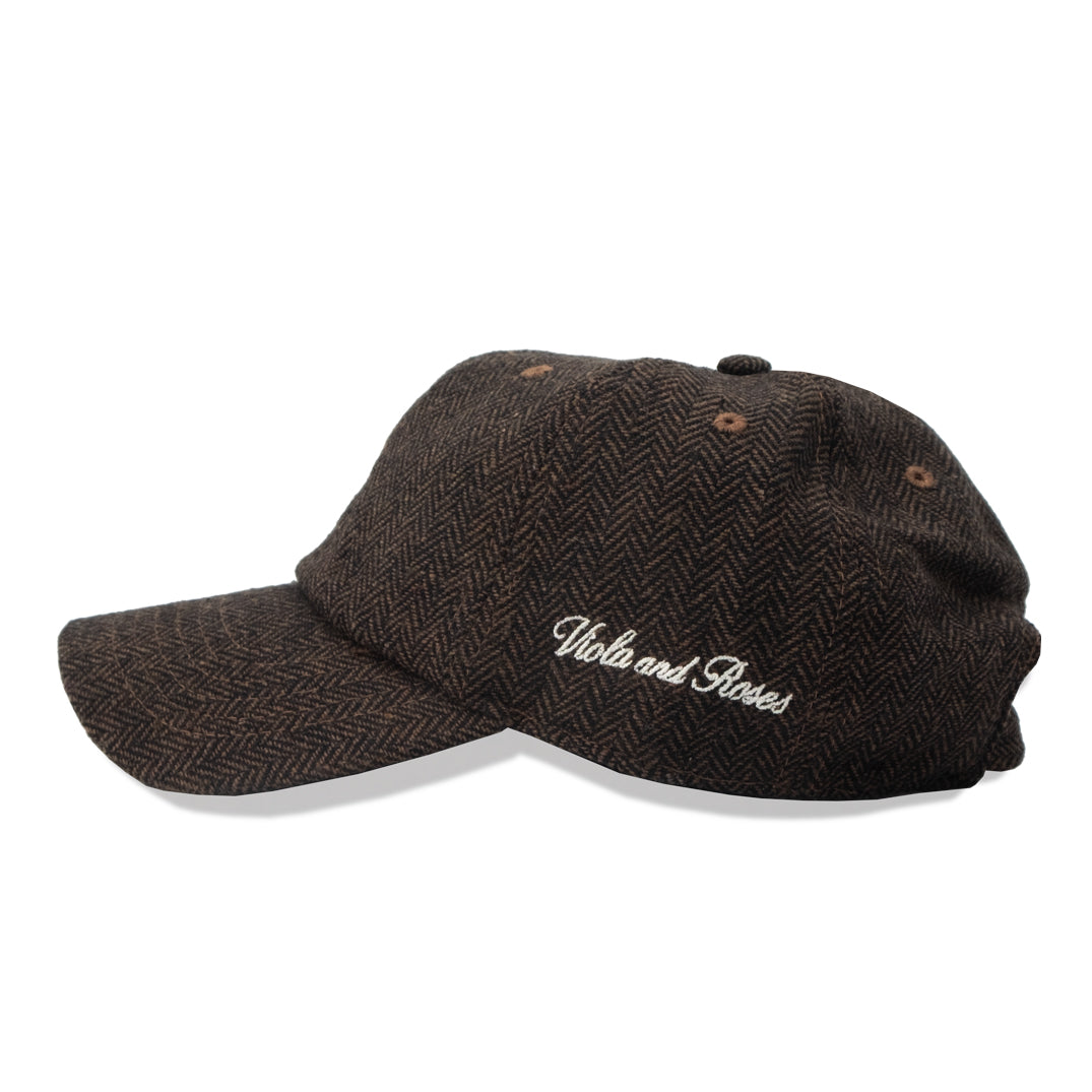 001 PLAID CAP BROWN