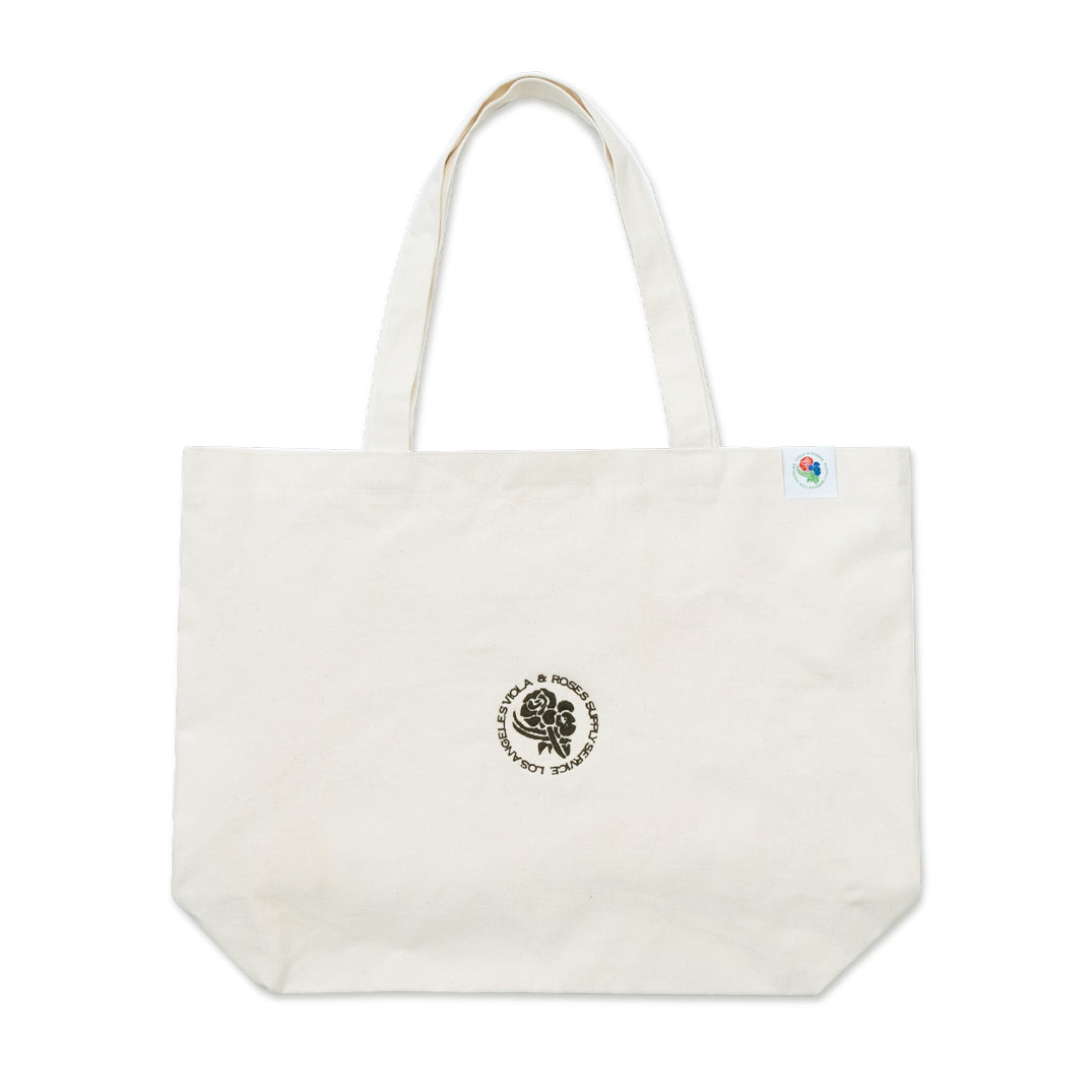 EMBROIDERED LARGE CANVAS TOTE
