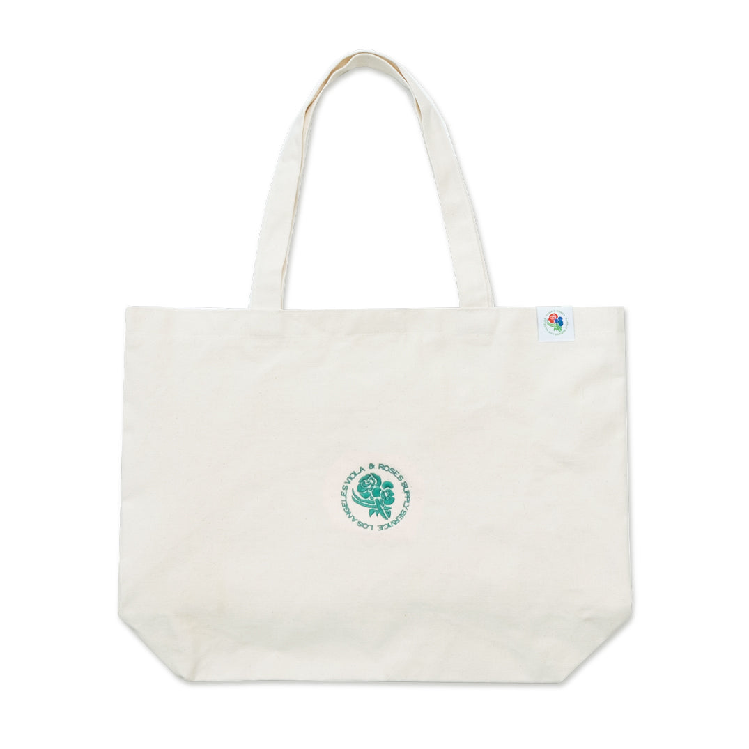 EMBROIDERED LARGE CANVAS TOTE